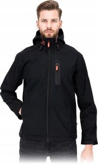 Kurtka Robocza SOFTSHELL CIEPŁA Męska Bluza OCHRONNA Polarowa KAPTUR