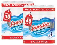 PAPIER TOALETOWY BIAŁY 3 WARSTWOWY FAMILIA PACZKA XXXL - 80 ROLEK