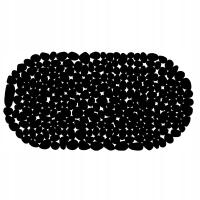 Mata łazienkowa antypoślizgowa 66x34 cm czarna pod prysznic do wanny PVC