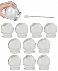 Bańki szklane Ø 35 mm ogniowe 10 szt. + kwacz