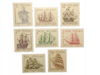POLSKA Fi 1317-1324 ** 1964 Statki żaglowe