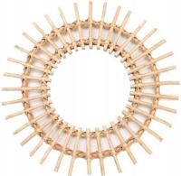 LUSTRO RATANOWE Ø 50CM OKRĄGŁE SŁOŃCE ŚCIENNE BOHO