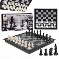 ZESTAW SZACHY WARCABY MAGNETYCZNE 2w1 GRA LOGICZNA XXL