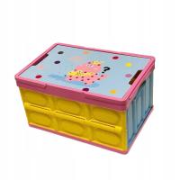 Pudełko kempingowe Duża pojemność Praktyczny organizer do bagażnika samochodowego Składana niebieska pokrywa