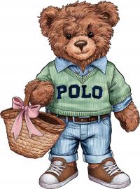 Naprasowanka termo naklejka miś ralph niedźwiedź teddy bear 9 do 15cm