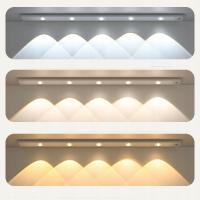 Светодиодный светильник под шкаф, кухонный бар для шкафа, USB зарядка, 50 см, черный