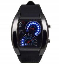 Мужские кварцевые спортивные часы LED Binary Formula F1 черный подарок ZG5