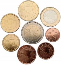 ЭСТОНИЯ НАБОР ИЗ 8 МОНЕТ 1 ЕВРО ЦЕНТ - 2 ЕВРО 2011-2023 КАРТА МОНЕТНЫЙ ДВОР