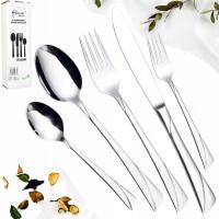 ZESTAW SZTUĆCÓW STALOWYCH SERWIS OBIADOWY SZTUĆCE STAL NIERDZ. 12 OSÓB 60el