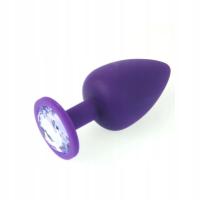 Silikonowy korek analny fioletowy MINI SIZE