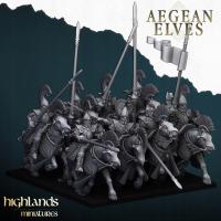 Aegean Elves Mounted Lances - x7 - x3 CMD - minifakturapl