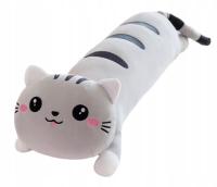 Длинный котенок подушка мягкая кошка серый 50 см