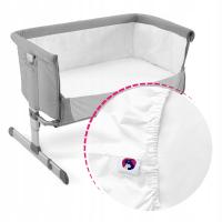 Prześcieradło z gumką do dostawki NEXT2ME Bawełna gładka KOLORY