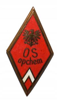 Odznaka Oficerska Szkoła Obrony Przeciwchemicznej wzór 1952 oryginał rzadka