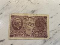 Włochy - 5 lir - 1944