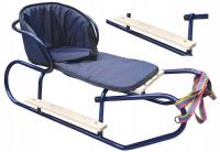 BASIC сани со спинкой толстый матрас с ремнями подножки