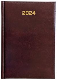 Книжный календарь 2024 ежедневник A5 ежедневный бордовый