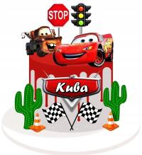 Сахарная печать масса молния Маккин автомобили автомобили торт набор персонажей текст