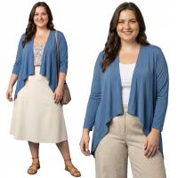 Cienki niebieski kardigan