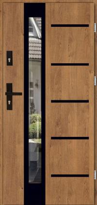 ПОЛЬСКИЕ НАРУЖНЫЕ ДВЕРИ INOX16ZD5 BLACK 72MM 90CM 90TKI UD 1,3