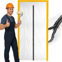 Дверь ремонта конструкции занавеса пыли с застежкой-молнией