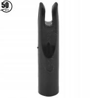 50 szt. 6mm czarna plastikowa zamienna nasadka do strzałek do polowań na