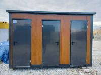 KONTENER SANITARNY 3 KABINY / WC / WC+PISUAR / PRYSZNIC / 376x176x248