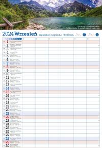 Настенный календарь 2024 A3 односторонний органайзер планировщик для 6 человек Блокнот