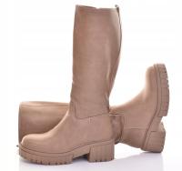 ЖЕНСКИЕ САПОГИ ВЫШЕ КОЛЕНА НА ПЛАТФОРМЕ, ОСЕННЕ-ЗИМНИЕ САПОГИ