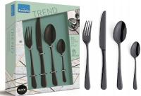 AMEFA 24 SZTUĆCE 1410 AUSTIN TREND CZARNE KOMPLET NOWOCZESNE ŚWIĘTA 6 OSÓB