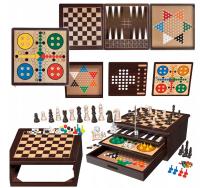 ИГРОВОЙ НАБОР ИЗ ДЕРЕВА 10w1 КИТАЙСКИЕ ШАХМАТЫ ШАШКИ