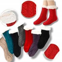 1x SKARPETY kapcie 35-42 ZIMOWE ABS grube ciepłe futerko ciapy KOLORY zime