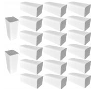 Ręcznik Papierowy ZZ GRUBY CELULOZA 100%BIAŁY 2w 22cm x 23cm 3000szt+GRATIS