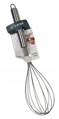 TRZEPACZKA STAL NIERDZEWNA UBIJACZKA KUCHENNA RÓZGA DO PIANY CIASTA 28,5 CM