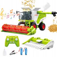 ZDALNIE STEROWANY KOMBAJN DLA DZIECI DYM DŹWIĘK RUCHOME ELEMENTY LED 2W1