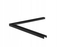 PORĘCZ KWADRATOWA NAKŁADANA NA SZKŁO KĄTOWA T: 20-21.52 ALUMINIUM CZARNE