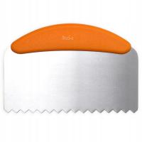 Metalowa skrobka do tortu z ząbkami ostrymi Decora 22,5x11cm