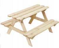Stolik piknikowy z ławeczkami dla dzieci - 90 cm