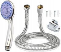 ZESTAW PRYSZNICOWY SŁUCHAWKA PRYSZNICOWA + WĄŻ UCHWYT OSZCZĘDNA EKO CHROM