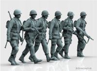 Żywica figurki amerykański patrol WWII 1/16