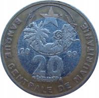 5826. Mauretania 20 Ouguiya 2009