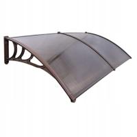 Пластиковый козырек MAKO DUO 100x200cm-коричневый