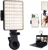 VKH Lampa Selfie LED 72 Z Klipsem 3000K-9900K Do Telefonu Laptopa