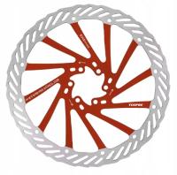 Tarcza hamulcowa 203mm CZERWONA rowerowa TOOPRE