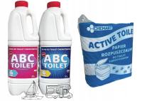 Zestaw płyn do toalety chemicznej 2x2L ABC + papier