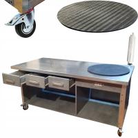 STÓŁ DO PAKOWANIA PACZEK STANOWISKO ROBOCZE Z KOŁEM OBROTOWYM Z SZUFLADAMI