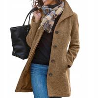 Płaszcz damski D-look brązowy klasyczny bez kaptura