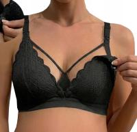 - STANIK biustonosz do karmienia CIĄŻOWY Usztywniany - CZA -KORONKA