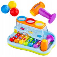 Zabawka Edukacyjna Organki Cymbałki Pianinko Ksylofon Piłeczki Młoteczek