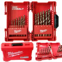 Кобальтовые сверла по металлу 1-10 мм HSS-G RED COBALT (19 шт) Milwaukee